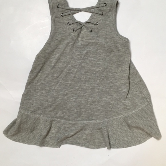 Afton Street Girls Grey Criss-Cross Back Tank Top - Picture 6 of 6